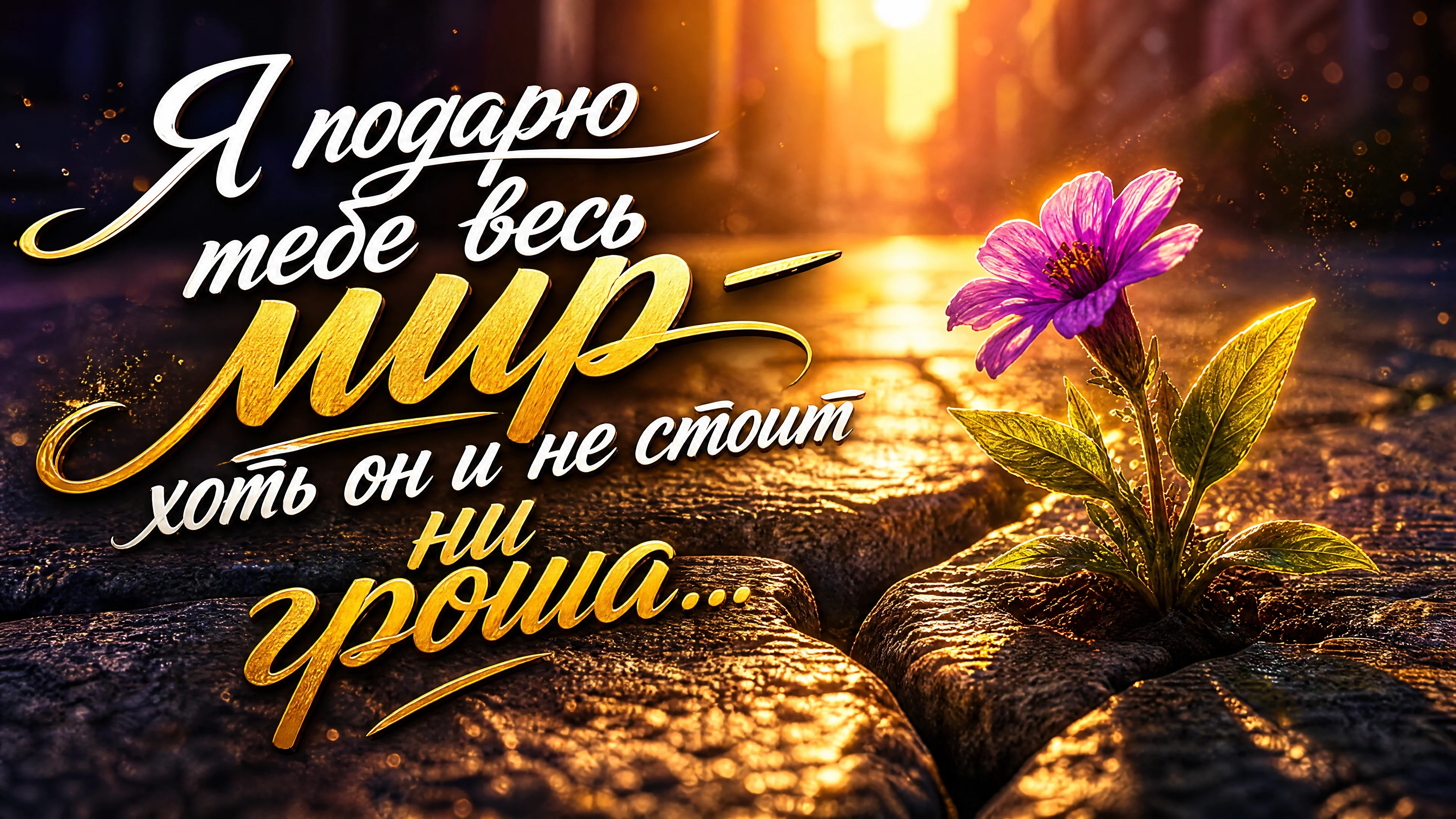 Я подарю тебе весь мир — хоть он и не стоит ни гроша...