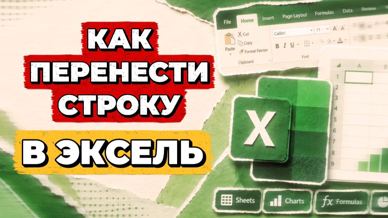 Как в экселе перенести строку? Как перенести строку в эксель?