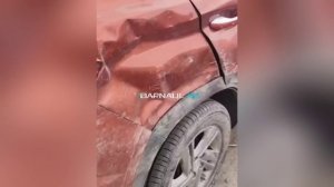 Кроссовер, перевернувшийся на перевале Кату-Ярык