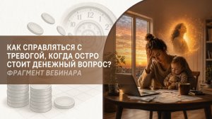 Как справляться с тревогой, когда остро стоит денежный вопрос? Фрагмент вебинара