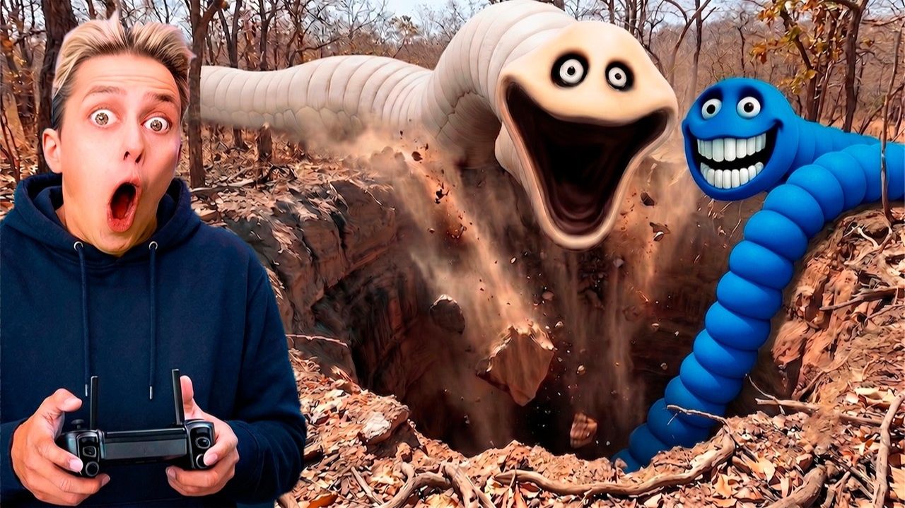 МОЙ ДРОН СНЯЛ ВСЕ HUNGRY WORM В РЕАЛЬНОЙ ЖИЗНИ!!! смотреть онлайн