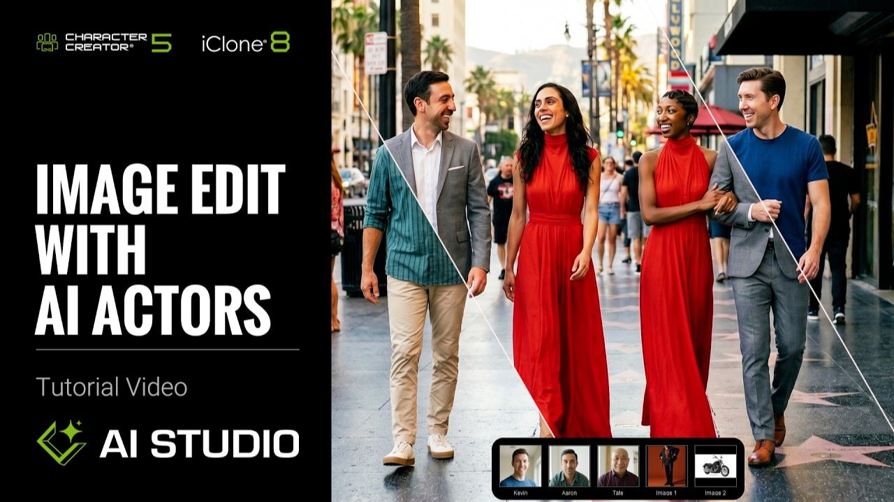 Революция Image Edit: Безупречная консистентность с AI Actors и референсами в iClone AI Studio!