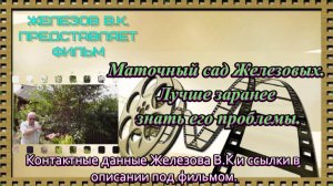 Маточный сад Железовых. Лучше заранее знать его проблемы.