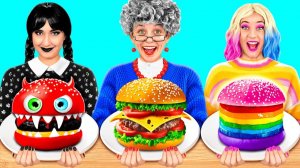 Кулинарный Челлендж# Уэнсдей Против Бабушки # Смешные Ситуации с Едой от PaRaRa Challenge