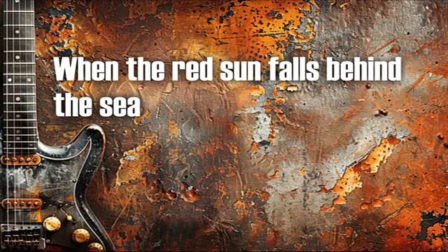 When the red sun falls behind the sea