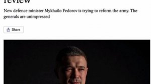 ‼️🇺🇦🤡Грызня в верхах ВСУ: Министр обороны Федоров пытался добиться отставки главкома ВСУ Сурского