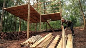 Девушка построила деревянный дом своими руками за 60 дней. От начала до конца