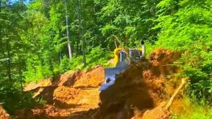 Wonderful Action! New Operator Using Advance Technique Cutting Rock Soil To Build Access Road