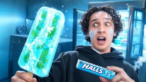Сделал Мороженое из HALLS! (-200°C)
