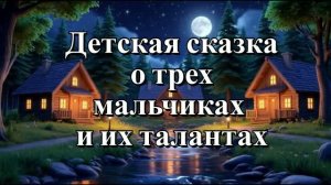 Детская сказка о трех мальчиках и их талантах