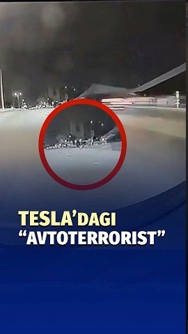 🍿 Haydovchi Tesla’ni yuqori tezlikda haydab odam urib yuborishiga bir baxya qoldi