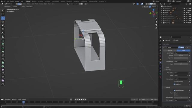 BLENDER Creating the Dune Ornithopter 78_Modeling section_Adding bevel modifier to the Back legs 2 смотреть онлайн