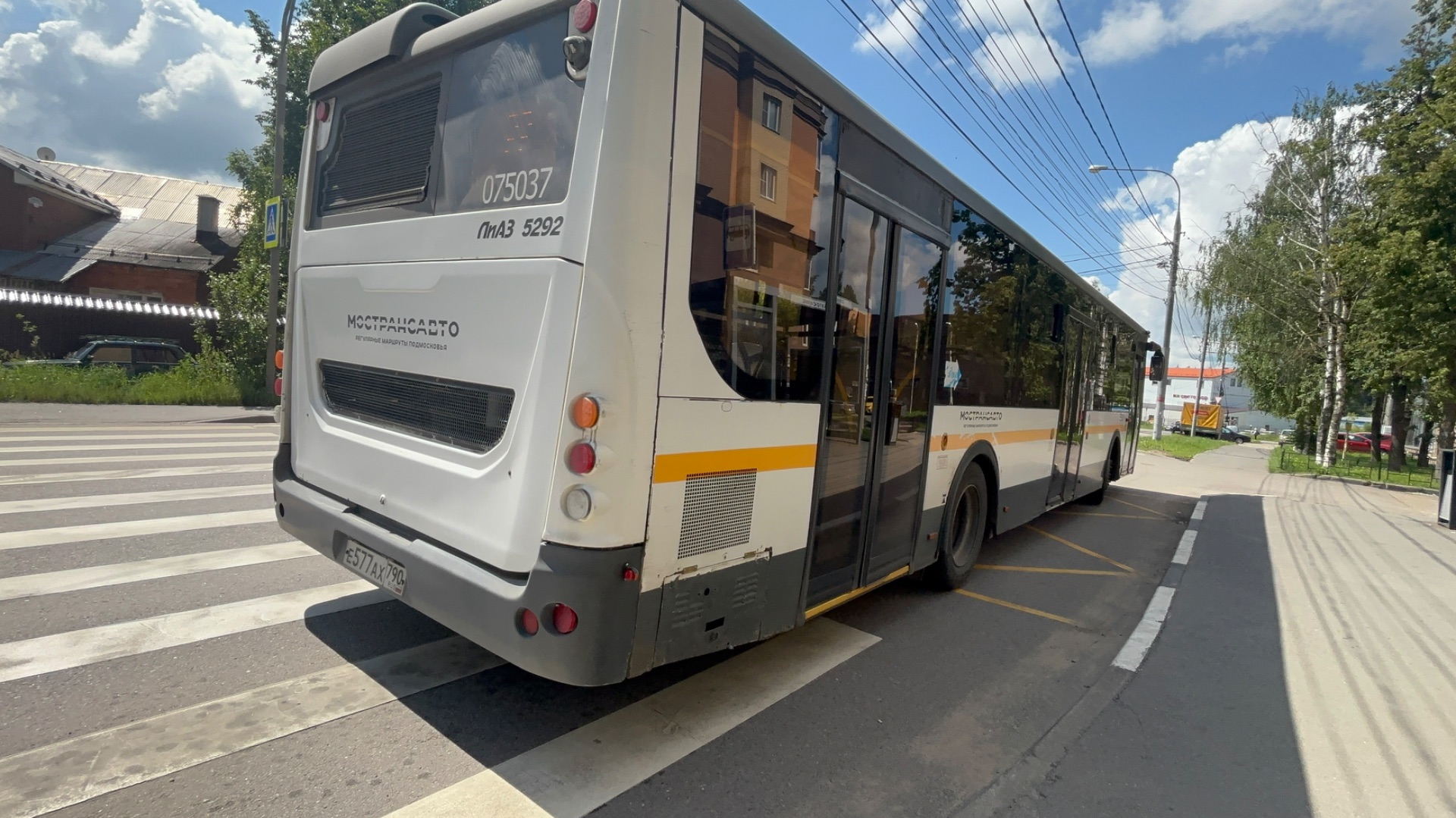 Поездка на автобусе МОСТРАНСАВТО  в Звенигороде на 22 маршруте на ЛиАз 5292.65 075037 Е577АХ790