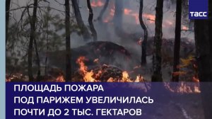 Площадь пожара под Парижем увеличилась почти до 2 тыс. гектаров