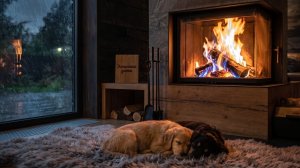 Шум дождя 🌧️ и звуки камина 🔥: Уютный сон щенков 🐶💤
