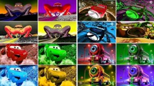 МУЛЬТИК Про Машинки МОНСТР ТРАК СЪЕЛ МОЛНИЮ МАКВИН Тачки Игры Машины 🚗🦖