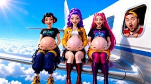 Полет Руми, Миры и беременной Зои на частном джете! Самолет K-pop-охотников на демонов!