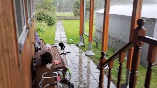 Вот это ливень!!!Соскучились по солнцу!!! смотреть онлайн