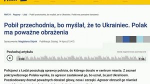 🇵🇱👊🇵🇱Поляк жестоко избил поляка, приняв его за украинца в центре Лодзи, — RMF24😂