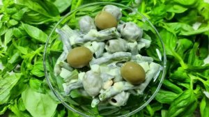 Салат с зелёной фасолью и оливками!🥗🥗🥗