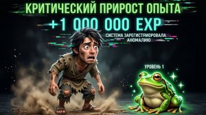 (1) Возродился в виде МУСОРА с ГЛЮЧНОЙ системой_ получил 1 000 000 очков опыта от ЛЯГУШКИ 1-го уровн