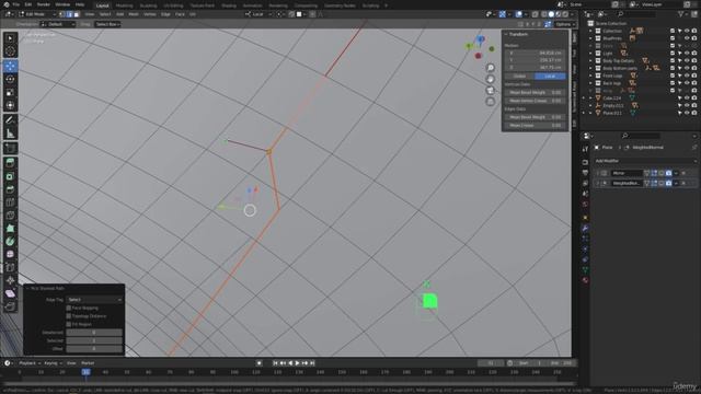 BLENDER Creating the Dune Ornithopter 87_Modeling section_Adding lines to the Body part 1 смотреть онлайн