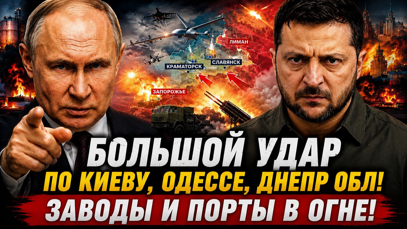 Большой УДАР по Киеву, Одессе, Днепр обл! Заводы в ОГНЕ! ВС РФ ВЫНОСЯТ ПОРТЫ! Таурус и Фламинго ВСУ? смотреть онлайн