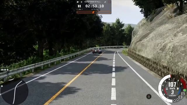 Заезд на AE 86 по Акине в BeamNG.drive смотреть онлайн