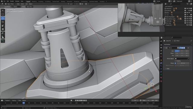 BLENDER Creating the Dune Ornithopter 79_Modeling section_Aligning the back leg joint to the legs ar смотреть онлайн