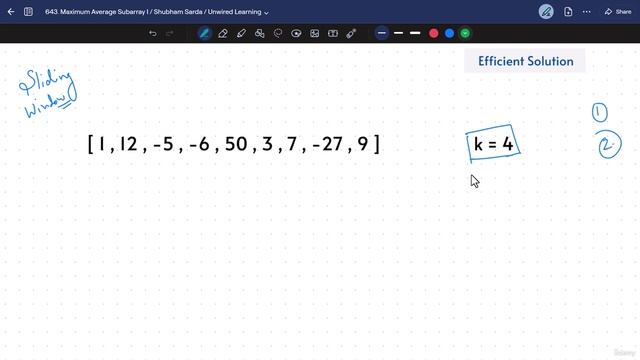 1 -Maximum Average Subarray I 643 смотреть онлайн
