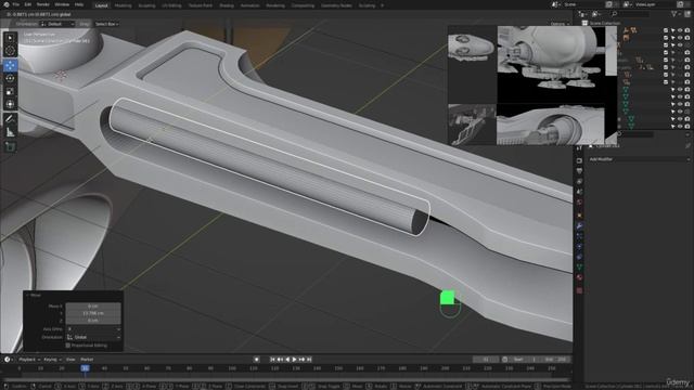 BLENDER Creating the Dune Ornithopter 82_Modeling section_Starting with the wings part 3 смотреть онлайн