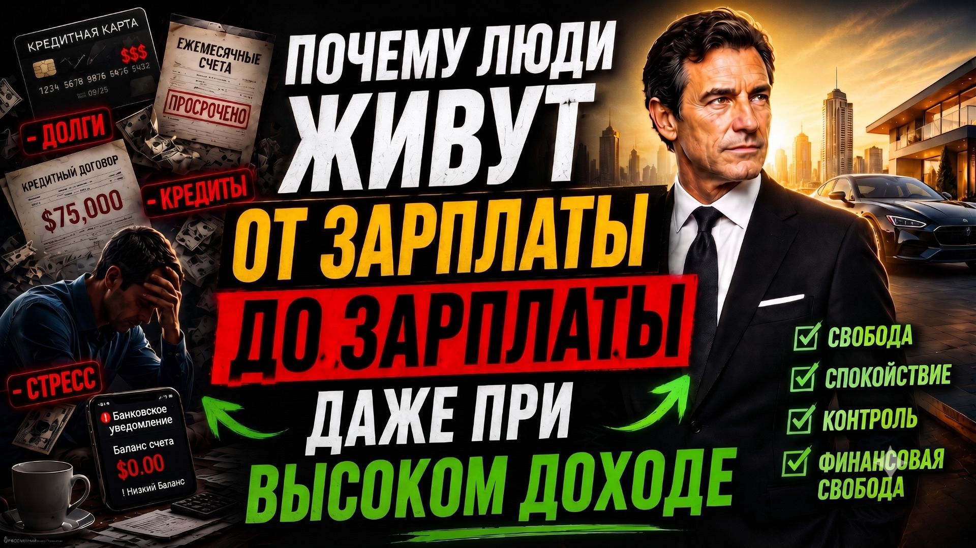 Почему люди живут от зарплаты до зарплаты даже при высоком доходе