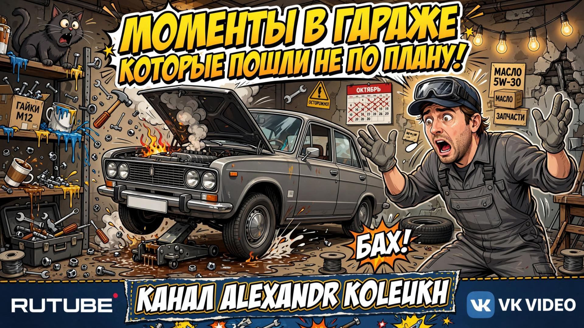 МОМЕНТЫ В ГАРАЖЕ, КОТОРЫЕ ПОШЛИ НЕ ПО ПЛАНУ!