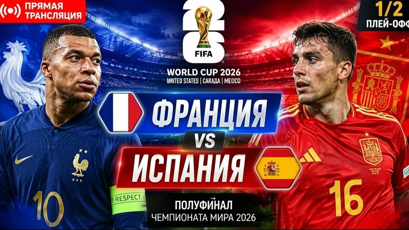ПОЛУФИНАЛ ЧЕМПИОНАТА МИРА ПО ФУТБОЛУ ФРАНЦИЯ - ИСПАНИЯ МПАППЕ И ЯМАЛЬ🇲🇫⚽🇪🇦 смотреть онлайн