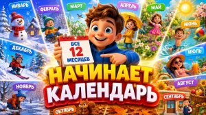 НАЧИНАЕТ КАЛЕНДАРЬ  ВСЕ 12 МЕСЯЦЕВ В 3D АНИМАЦИИ