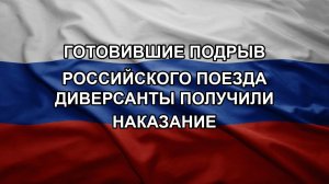 Готовившие подрыв российского поезда диверсанты получили наказание