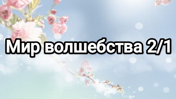 СП Мир Волшебства 2, отчёт 1