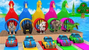 Длинная игра-слайд с коровой, слоном, Гориллой, Бегемотом, Тигром, 3d-игра с животными 3d-животные