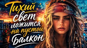 Тихий свет ложится на пустой балкон