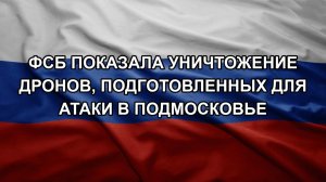 ФСБ показала уничтожение дронов, подготовленных для атаки в Подмосковье