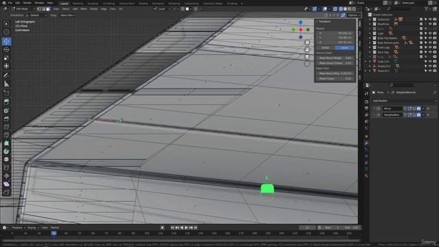 BLENDER Creating the Dune Ornithopter 88_Modeling section_Adding lines to the Body part 2 смотреть онлайн