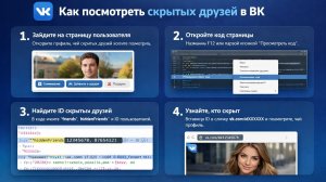 Как посмотреть скрытых друзей в ВК у другого пользователя в ВКонтакте