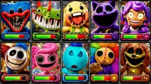 Poppy Playtime Все главы 1-5 — Все боссы, пугающие моменты и здоровье в ярком режиме 4K