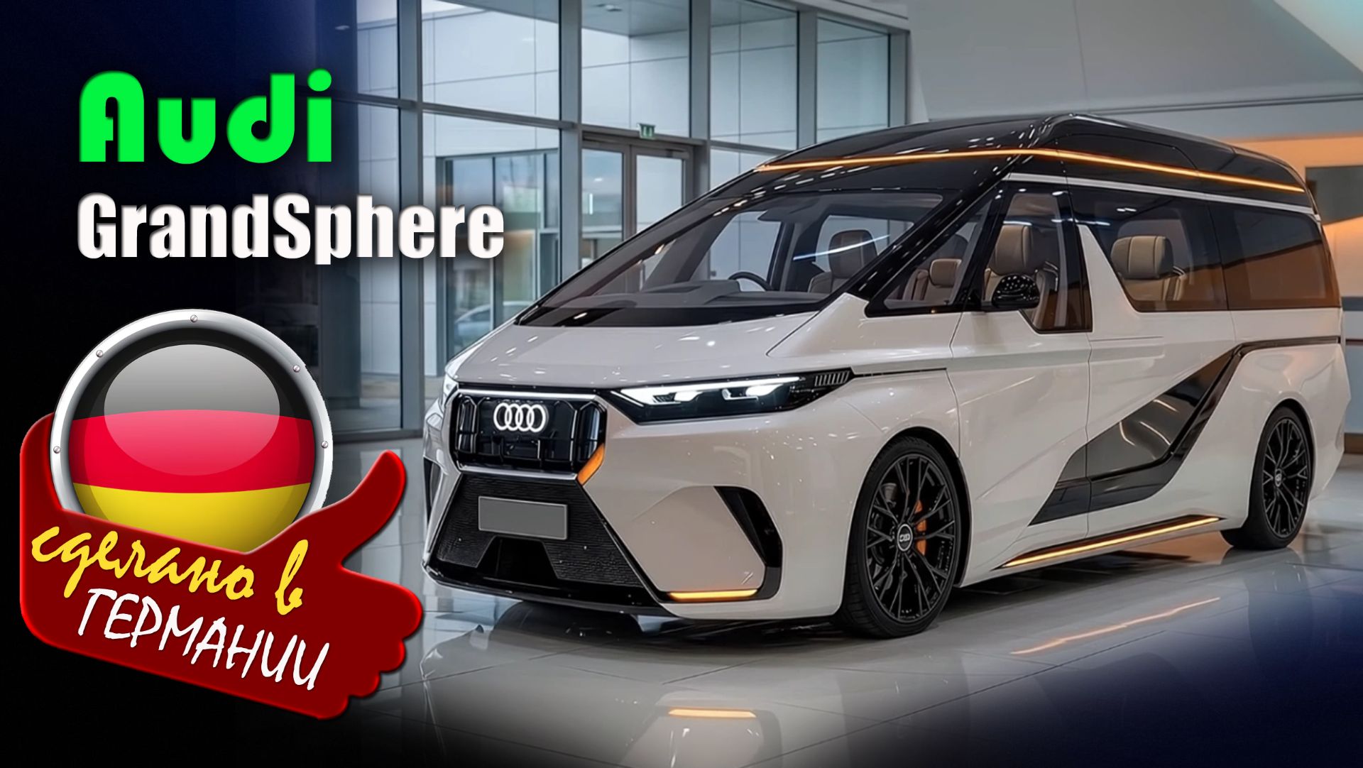 AUDI GrandSPHERE 2027 - электрический флагман с запасом хода 750 км и салоном частного самолёта
