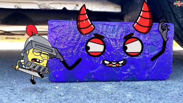 😱 Огромный шар с Губкой Бобом оказался под колёсами! 🚗💥