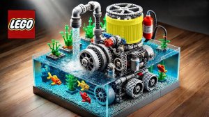 Создаем из Лего для детей | Огромный водяной насос для рыбок из LEGO | Творчество для детей
