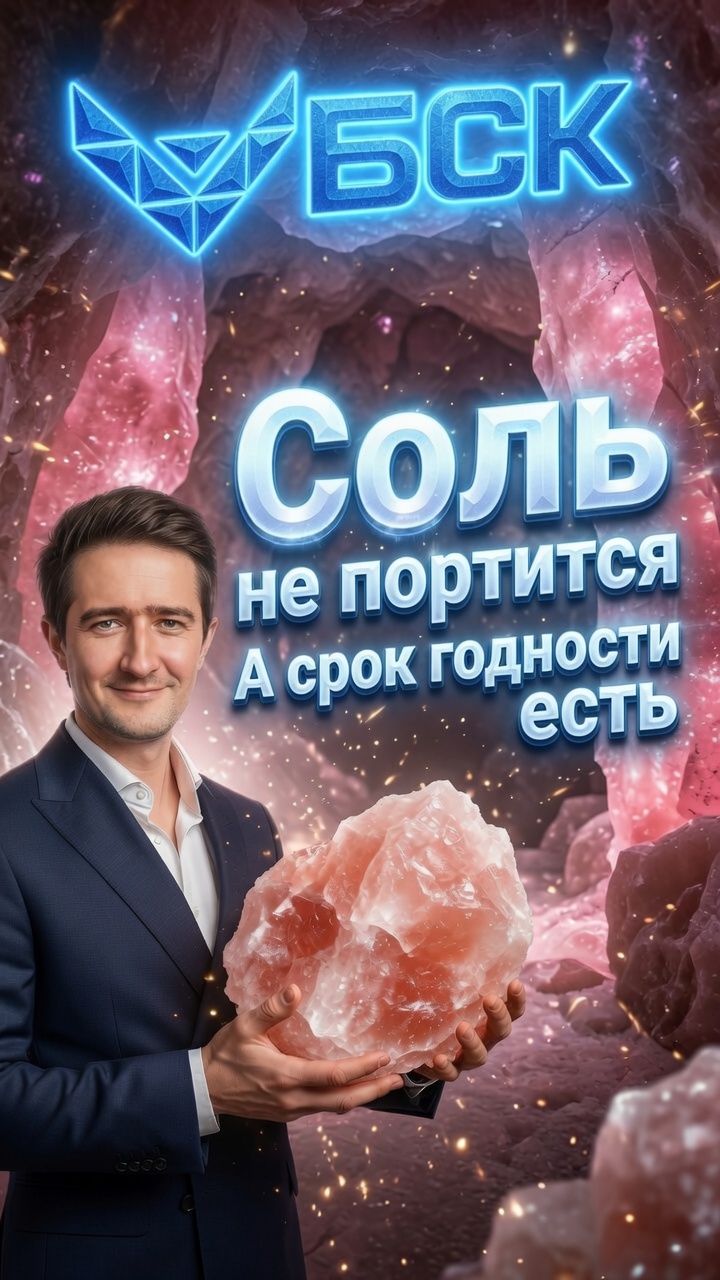 250 миллионов лет этой соли. А на пачке — срок годности 5 лет