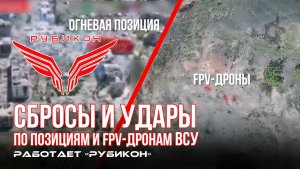 Донбасс. Сбросы на позиции и FPV-дроны ВСУ.