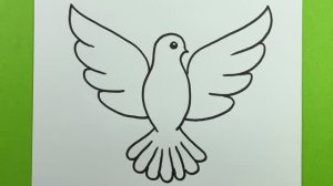Как нарисовать очень простую птицу для детей шаг за шагом, простой урок по рисованию животных