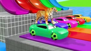 МУЛЬТИКИ ДЛЯ ДЕТЕЙ Про Животных 🔴 Длинная Горка Игры с Коровой Слоном и Гориллой